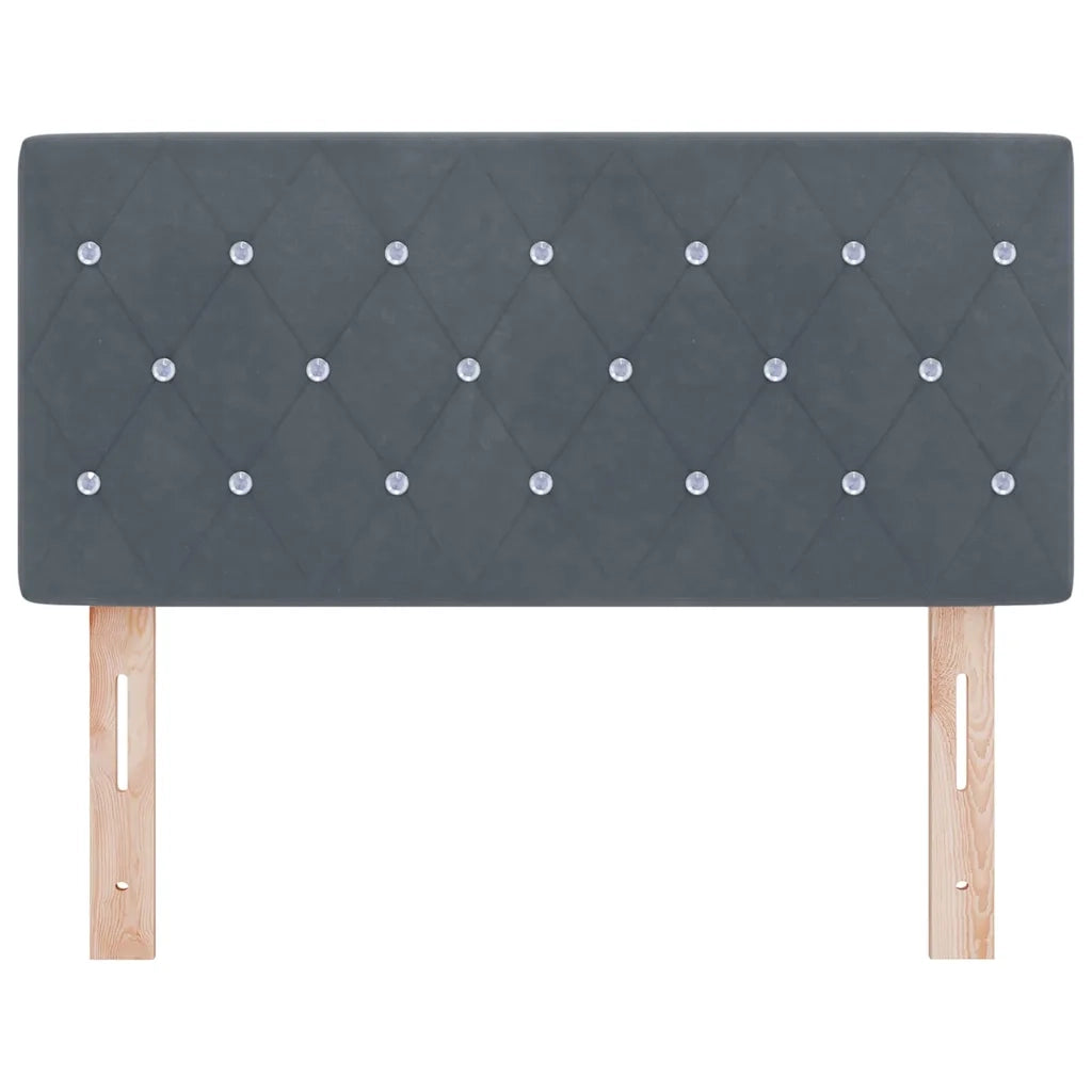 Testiera | Testata Grigio scuro 90 cm Velluto