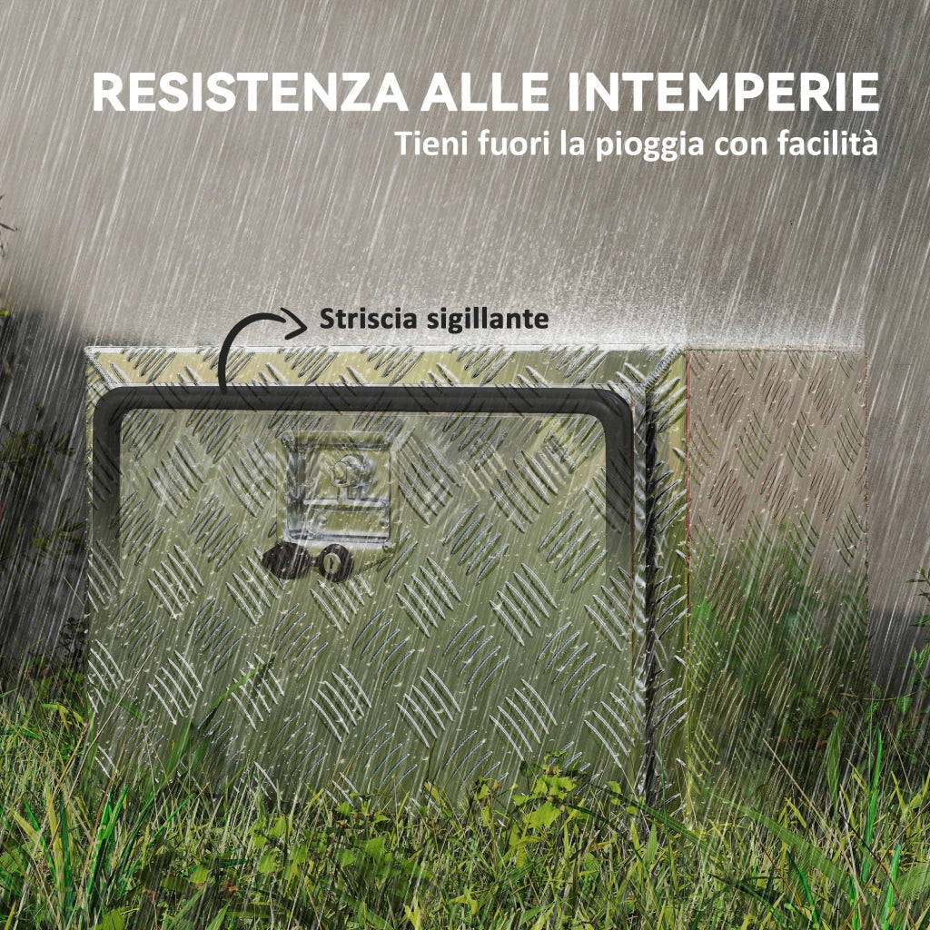 Cassettone per Attrezzi in Alluminio ¨C zephmum ¨C Argento 60.9x35.5x40.6 cm