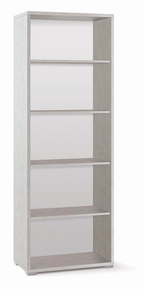 Mobile Libreria 4 ripiani H199 L71 P41 colore Bianco Ossido Db371k Sarmog