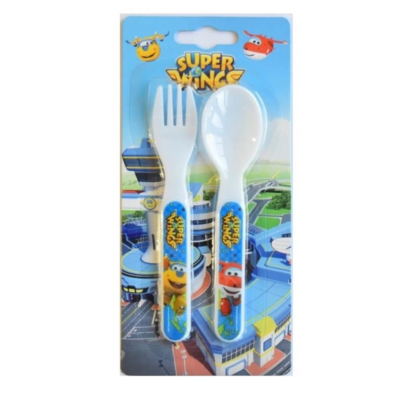 SET 2 POSATE IN PLASTICA PER BAMBINI SUPER WINGS