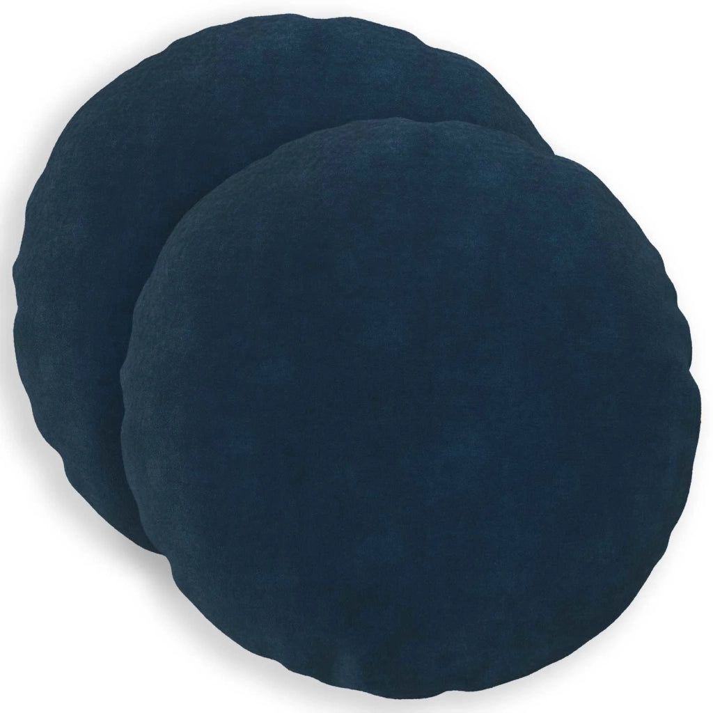 Cuscino con cuscino HEERLEN 2 pz Blu Fleece in microfibra 929139