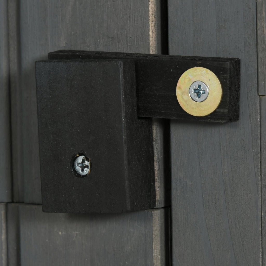 Armadio da giardino 77x54;2x179 cm grigio in legno con 3 ripiani