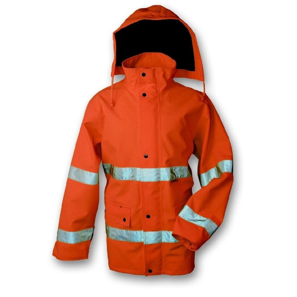 Trade Shop - Giaccone Arancio Ad Alta Visibilità In Gore-tex Con Fodera In Rete Di Nylon -    Xxxl