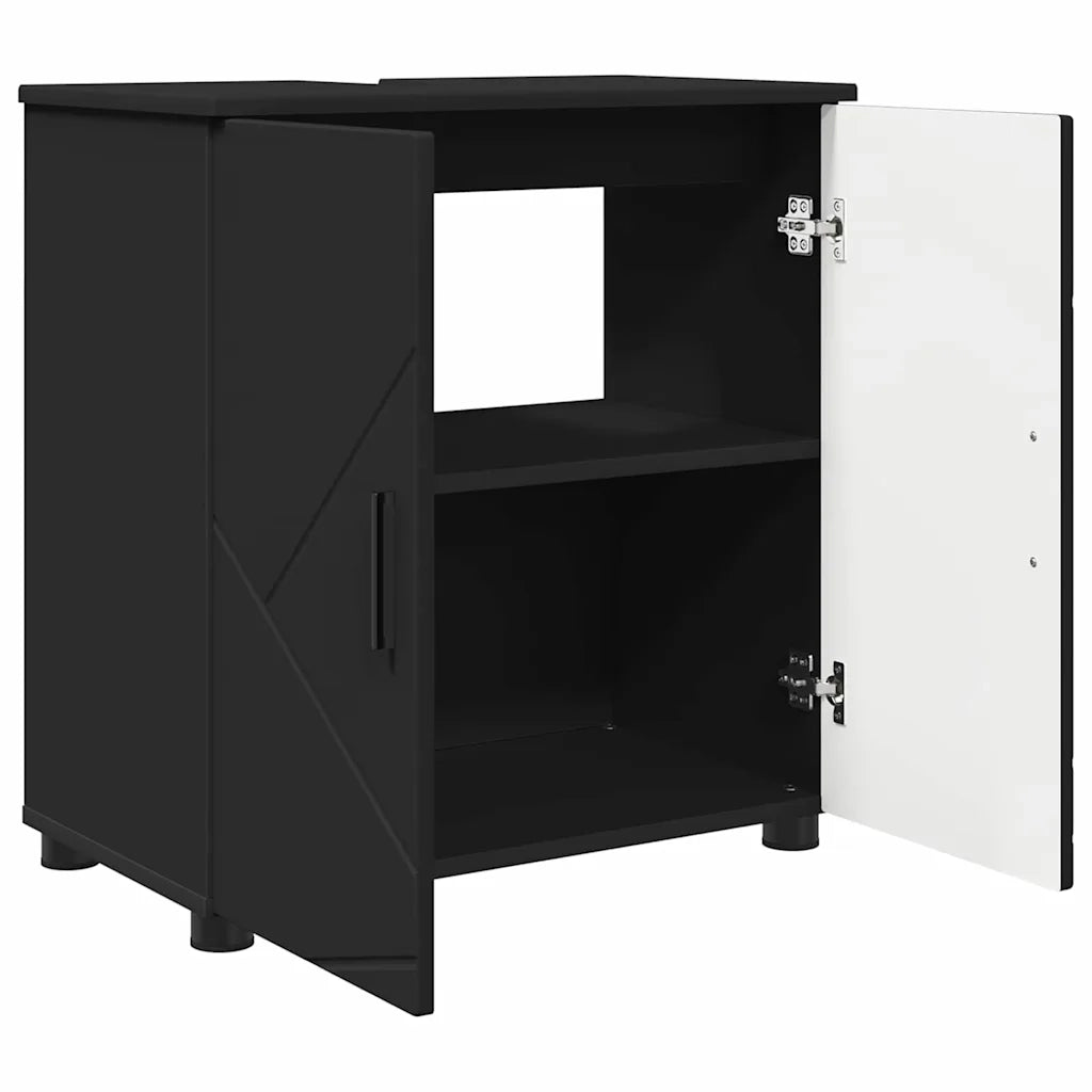 Set di mobili per il bagno Montaggio a parete 3 pcs Nero