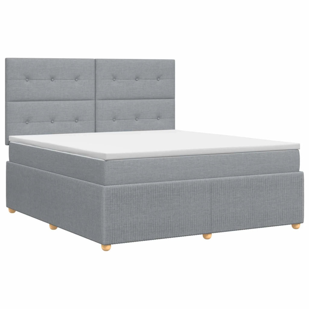 Letto box spring con materasso Grigio Chiaro 180 x 200 cm 3454452