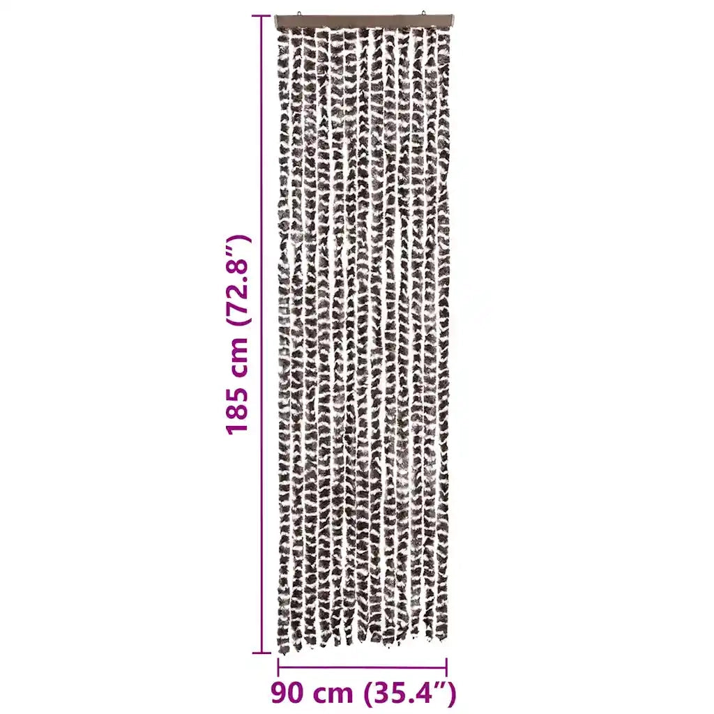 Zanzariera Marrone e Bianco 56x185 cm Ciniglia 325451