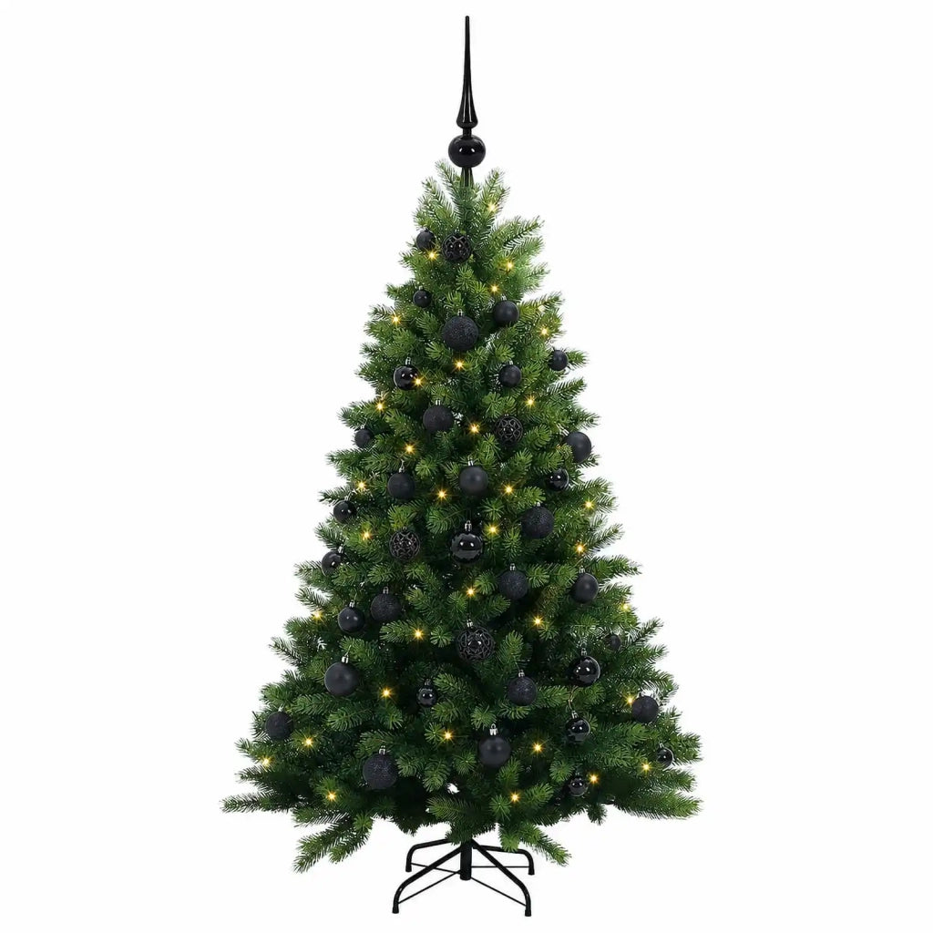Albero di Natale Artificiale con Palline 150 cm 150 LED 3465608