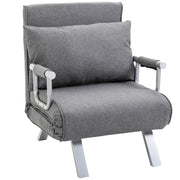 Poltrona Relax Sedia a Sdraio con Funzione Letto ¨C Minimal ¨C Grigio 65x69x80 cm