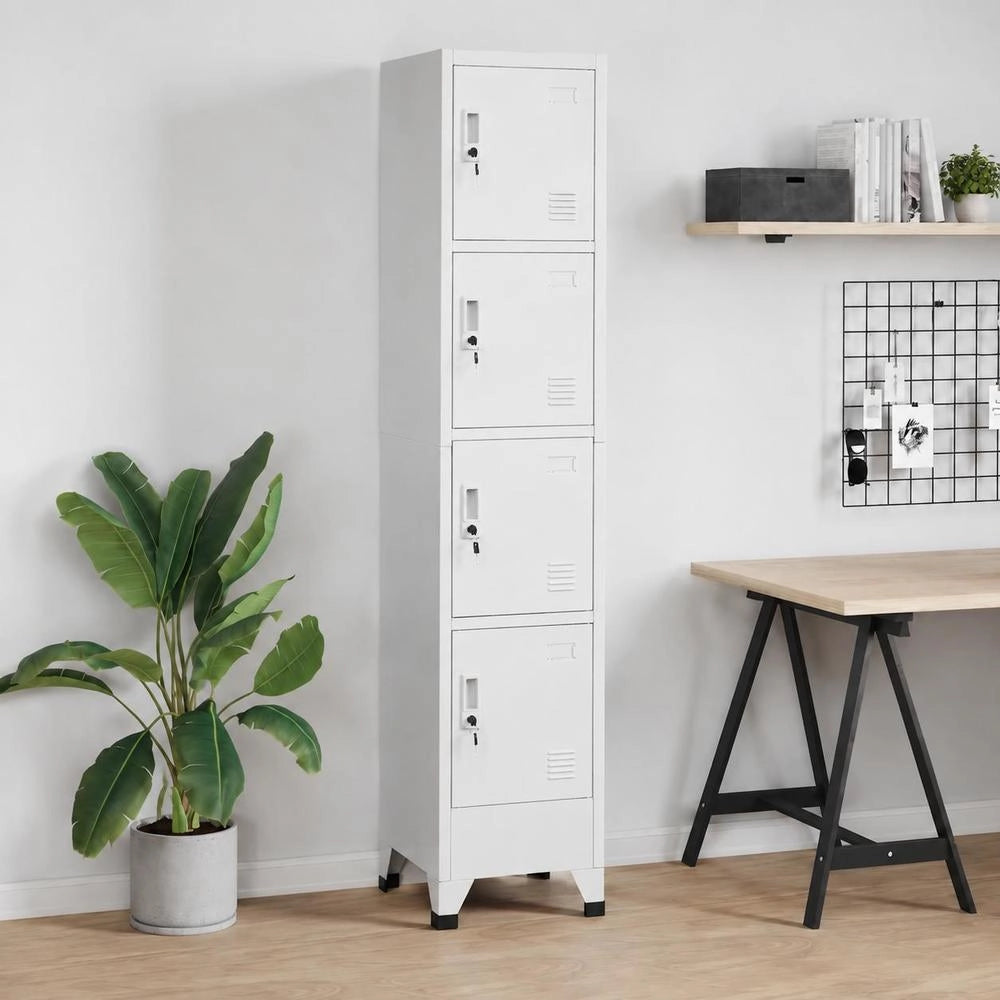 Locker Cabinet With 4 Compartments 38x45x180 Cm