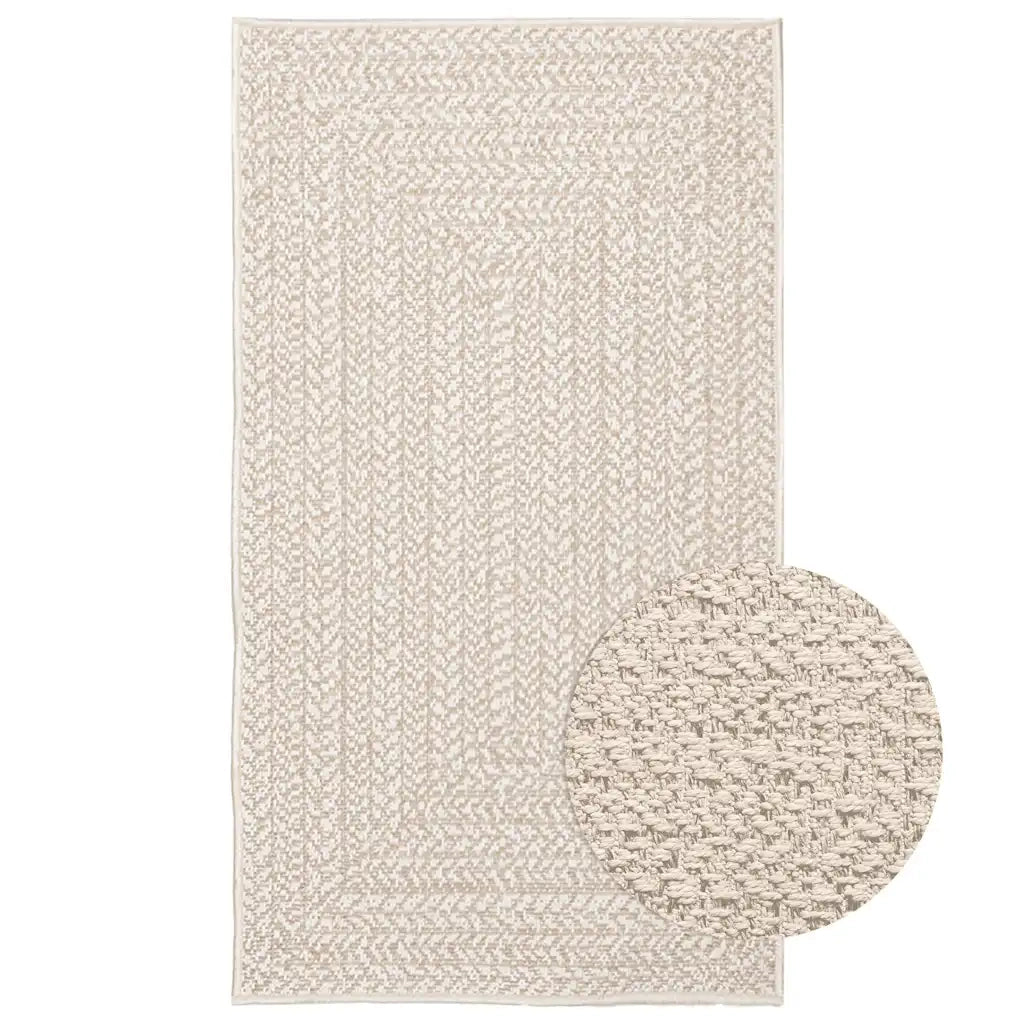 Tappeto ZIZUR Crema 60x110 cm Aspetto Iuta Interni ed Esterni 4010358