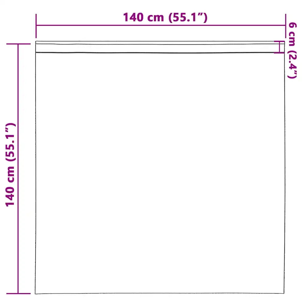 Tende Blackout con Anelli 2 pcs Giallo senape 140 x 140 cm 4107503