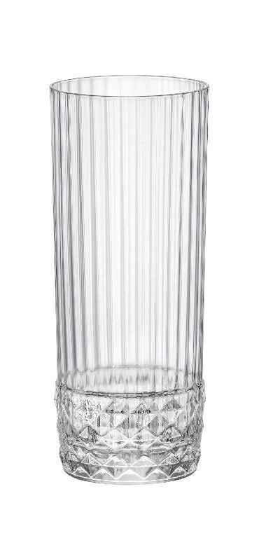 Set 4 Bicchieri Long Drick Cocktail in Vetro America' 20s 40 cl Bormioli