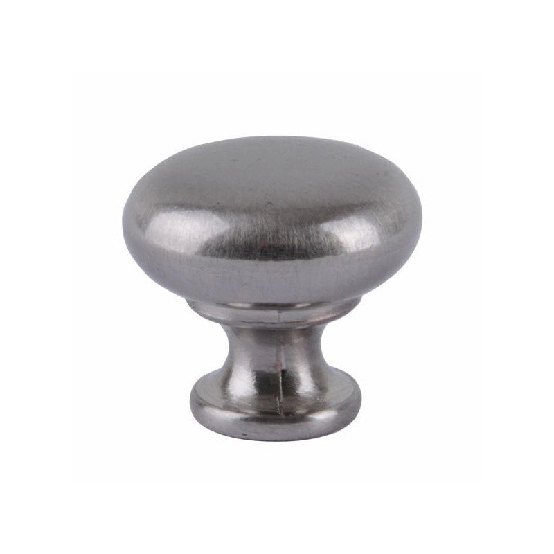 Pomolo Tondo Zama Nickel Satinato Mm 30