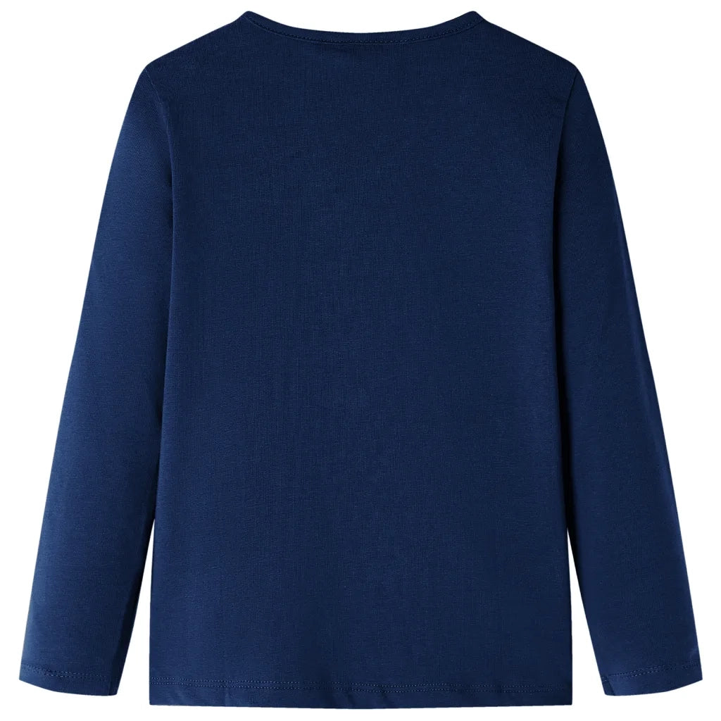 Maglietta da Bambina a Maniche Lunghe Blu Marino 104