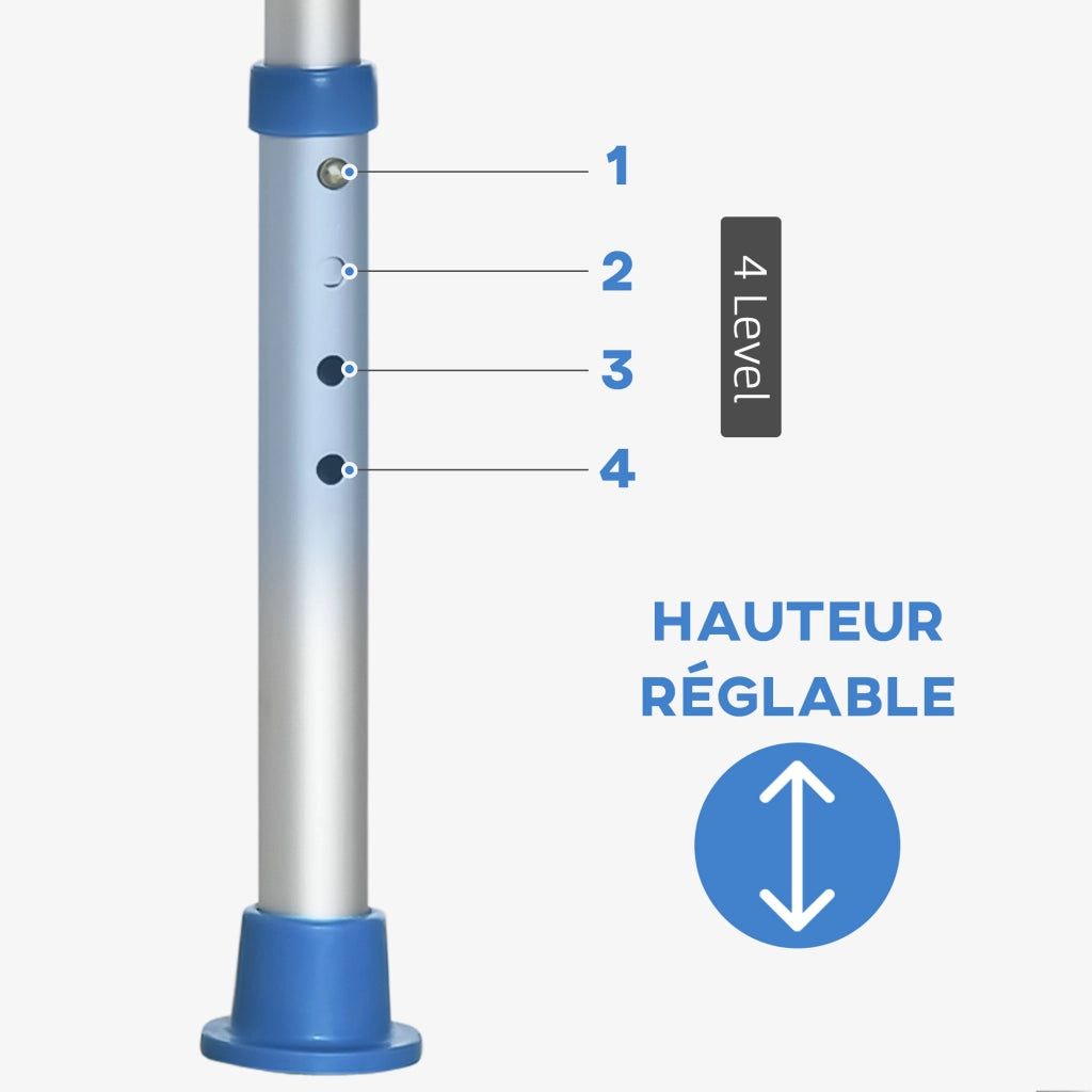Sgabello da doccia regolabile ¨C Minimal ¨C blu, alluminio