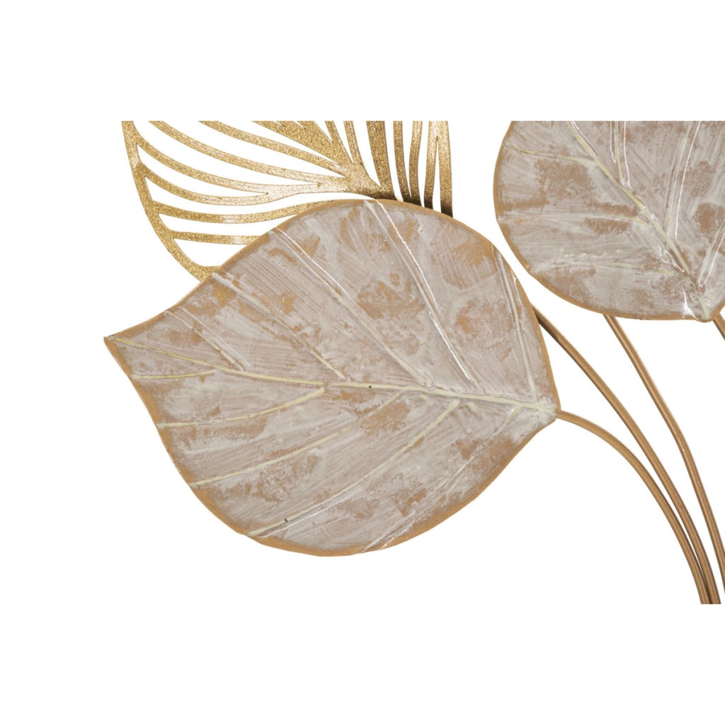 Decorazione in Metallo 3D Foglia 38, Multicolore, Metallo, 63x4x85 cm