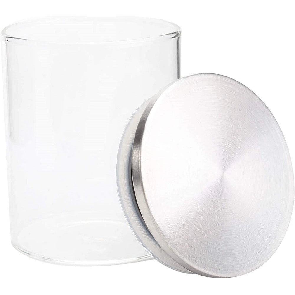 Trade Shop - Barattolo Da 900ml Sottovuoto Alimenti In Vetro Trasparente Cereali Snack Cucina -