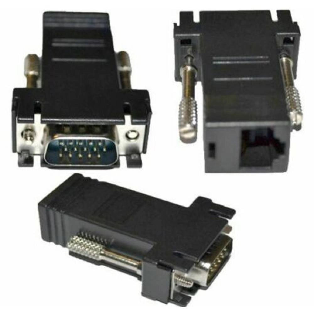 Trade Shop - Adattatore Da Vga Maschio A Rj45 Lan Vga-lan Connettore Monitor Computer -
