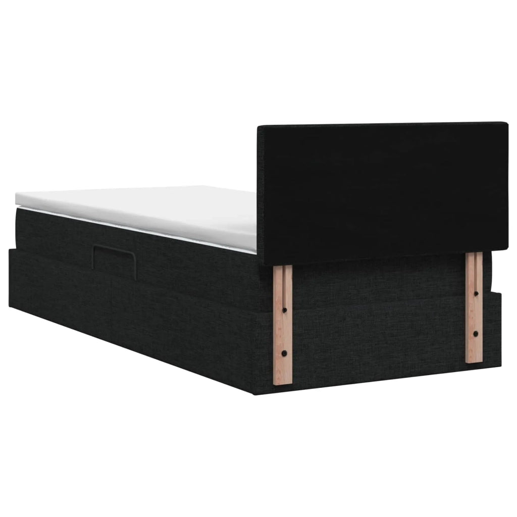 Letto con contenitore e materasso Nero 100 x 200 cm Velluto 3458603