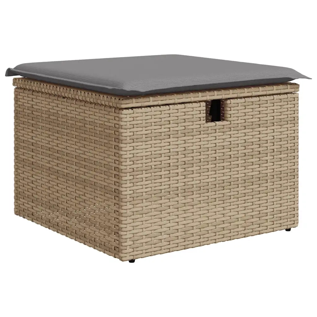 Set Divano da Giardino 4 pz con Cuscini-Sofa da Giardino-Divanetto da esterno Beige in Polyrattan 311251