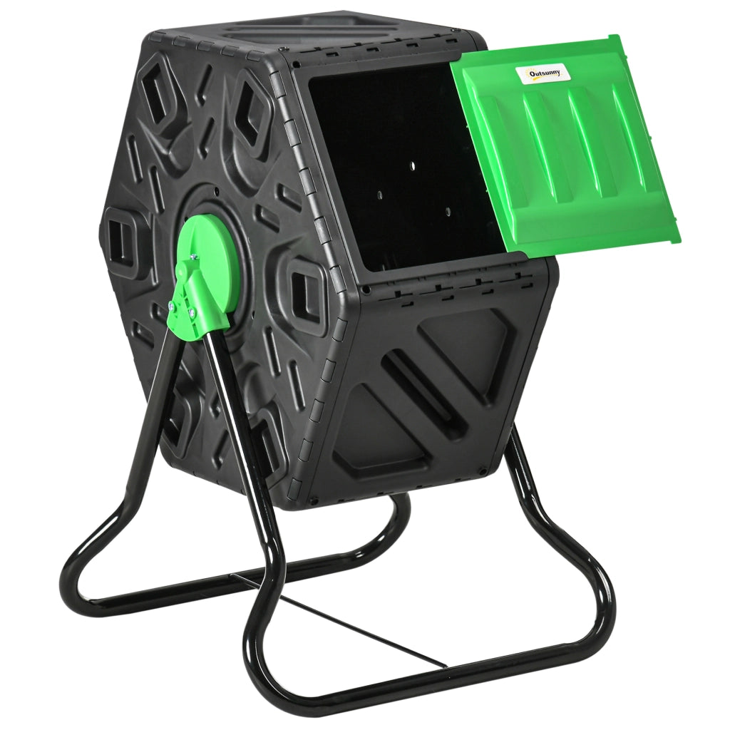Compostiera 65 Litri Rotante ¨C Minimal ¨C Verde e Nero