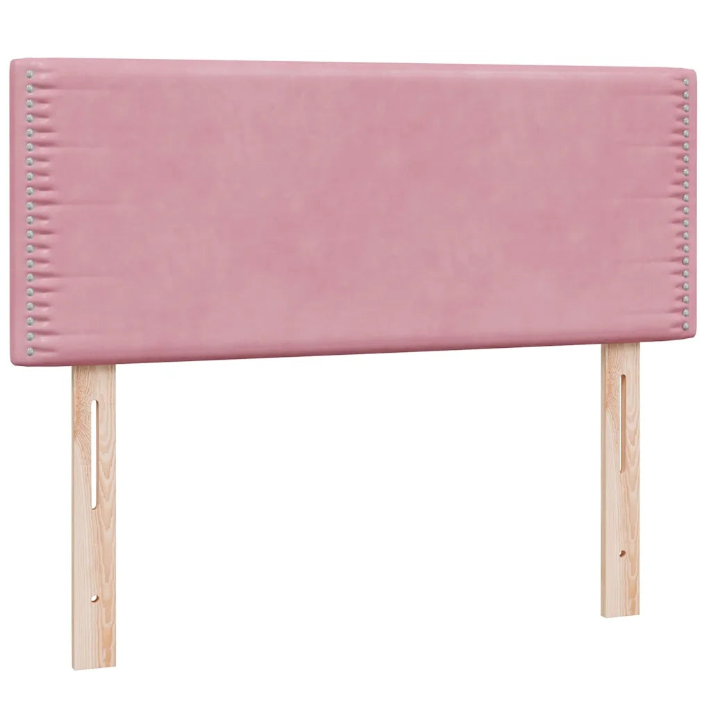 Letto a Molle con Materasso e LED Rosa 120x220 cm in Velluto 3316832