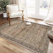 Tapijt in Stile Retro per Sala da Pranzo 150x80cm, Antiscivolo, Pile Corta, Grande Dimensione, Ideale per Soggiorno, Camera da Letto, Camera da Pranzo, Ufficio