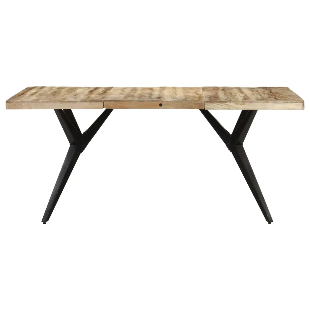 Tavolo da Pranzo 160x80x76 cm in Legno Massello di Mango Grezzo 323566