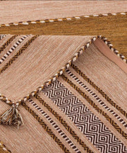 Tappeto ANTIQUE KILIM CUOIO cm.60x200 tessuto a mano in cotone e ciniglia