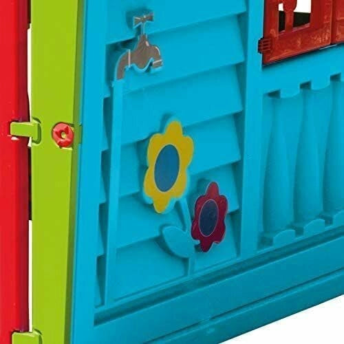 Casetta da Giardino Per Bambini in Plastica Casetta Per Bambini in Resina Plastica Gioco Bimbi Esterno Interno 102X90X10