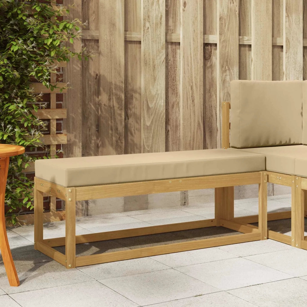 Sedia da giardino-Panca da esterno con cuscino Bianco 316059