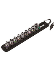 Set di 9 bussole Zyklop 1/4" con funzione di ritegno WERA Belt A 1