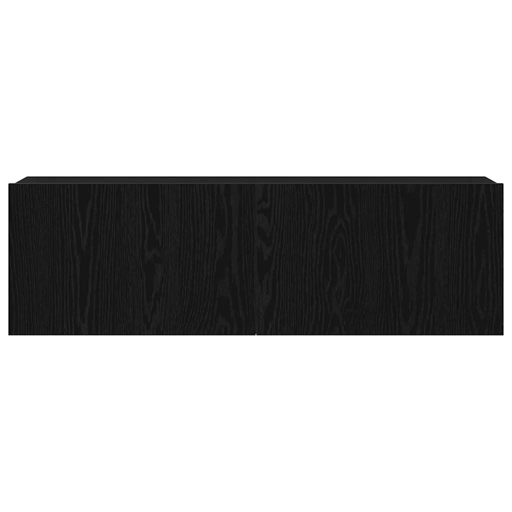 Mobile TV Rovere Nero 100 x 30 x 30 cm Legno multistrato 862487