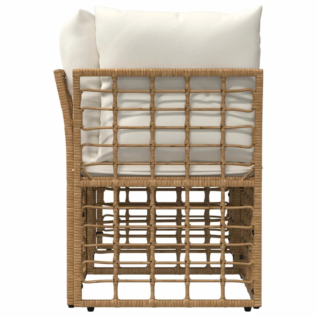 Loveseat da esterno 2 pz Naturale e Bianco Crema polyrattan CFW4511238