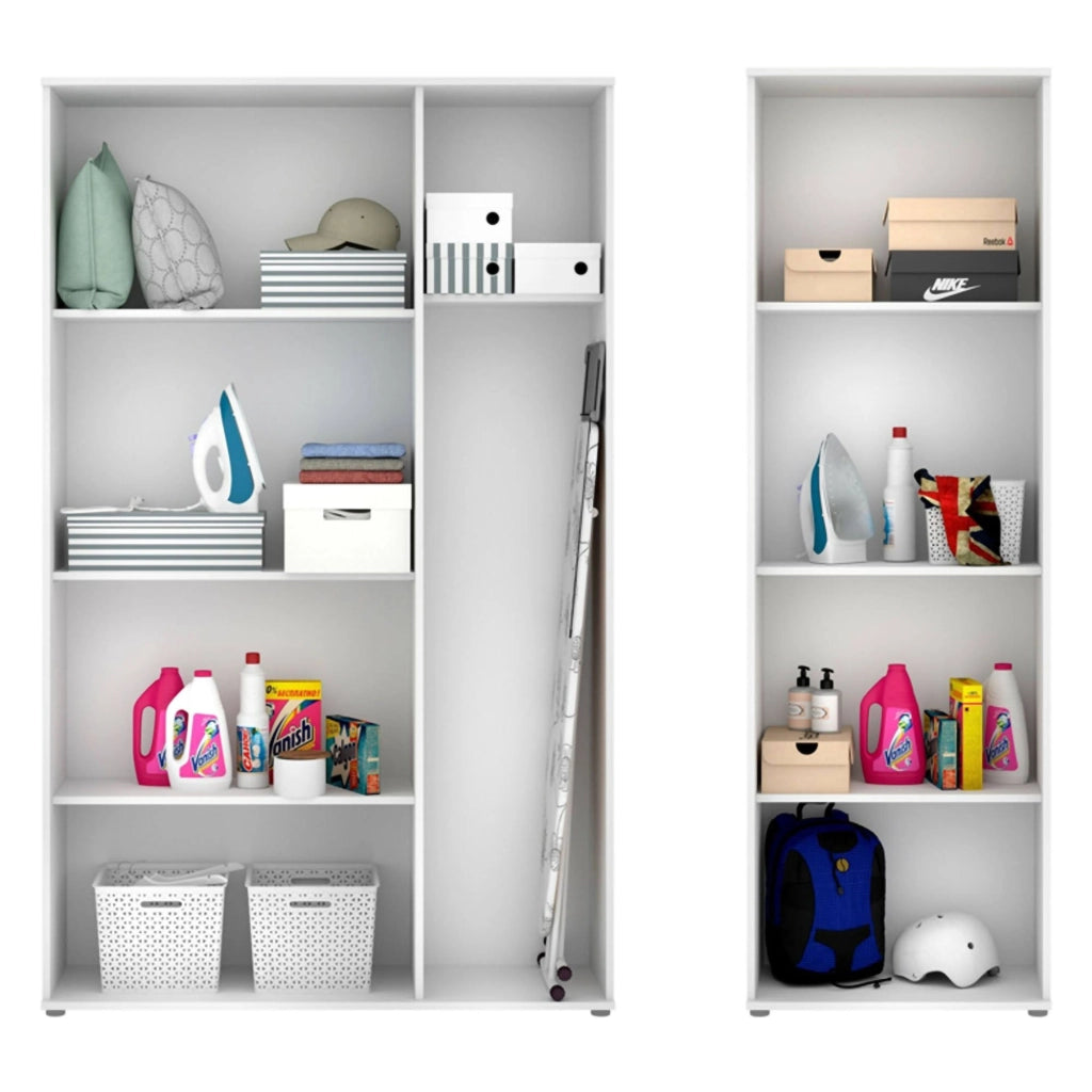 Rosarno, Armadio Multiuso Grande Modulabile, 177x190h cm Bianco