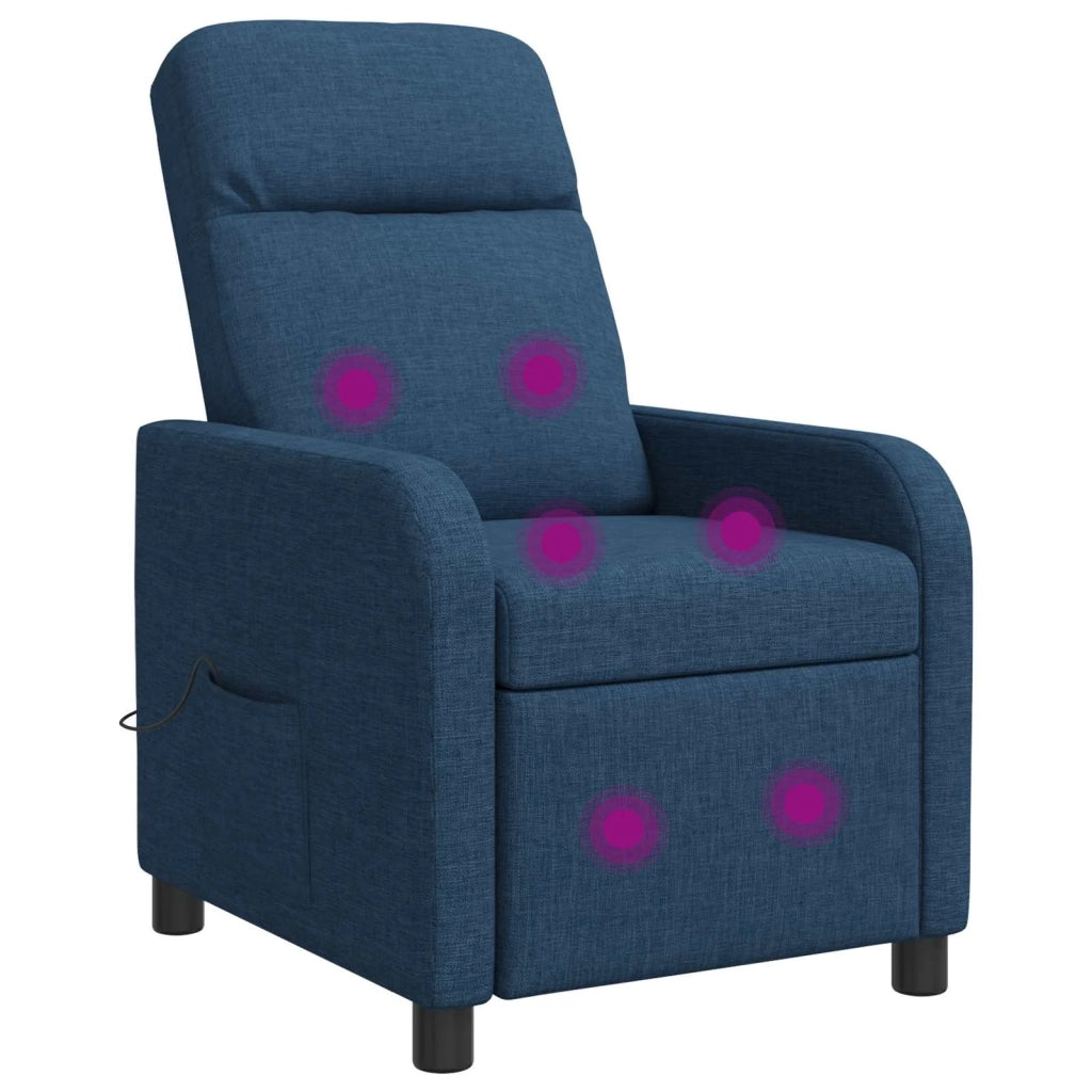Poltrona Massaggiante Blu Tessuto 42034947