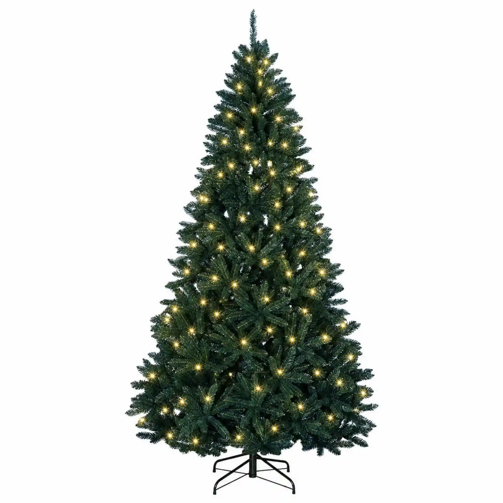 Albero di Natale Artificiale con Rami Pieghevoli 240 cm 300 LED 3466328