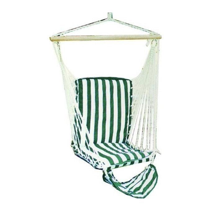 Vette 47818 Amaca Seggiolino in Cotone con Struttura in Legno colore Verde e Bianco
