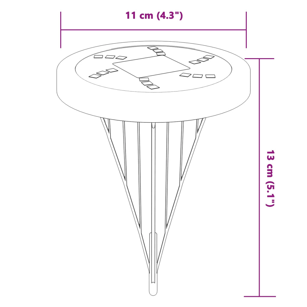 Luci Solari da Terra con Picchetti da Esterno 4 pz Bianco Caldo CFW9375172