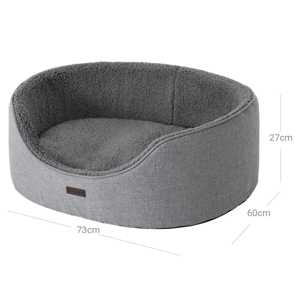 Letto per cani cuscino reversibile 70 x 58 x 27 cm grigio 12_0001228