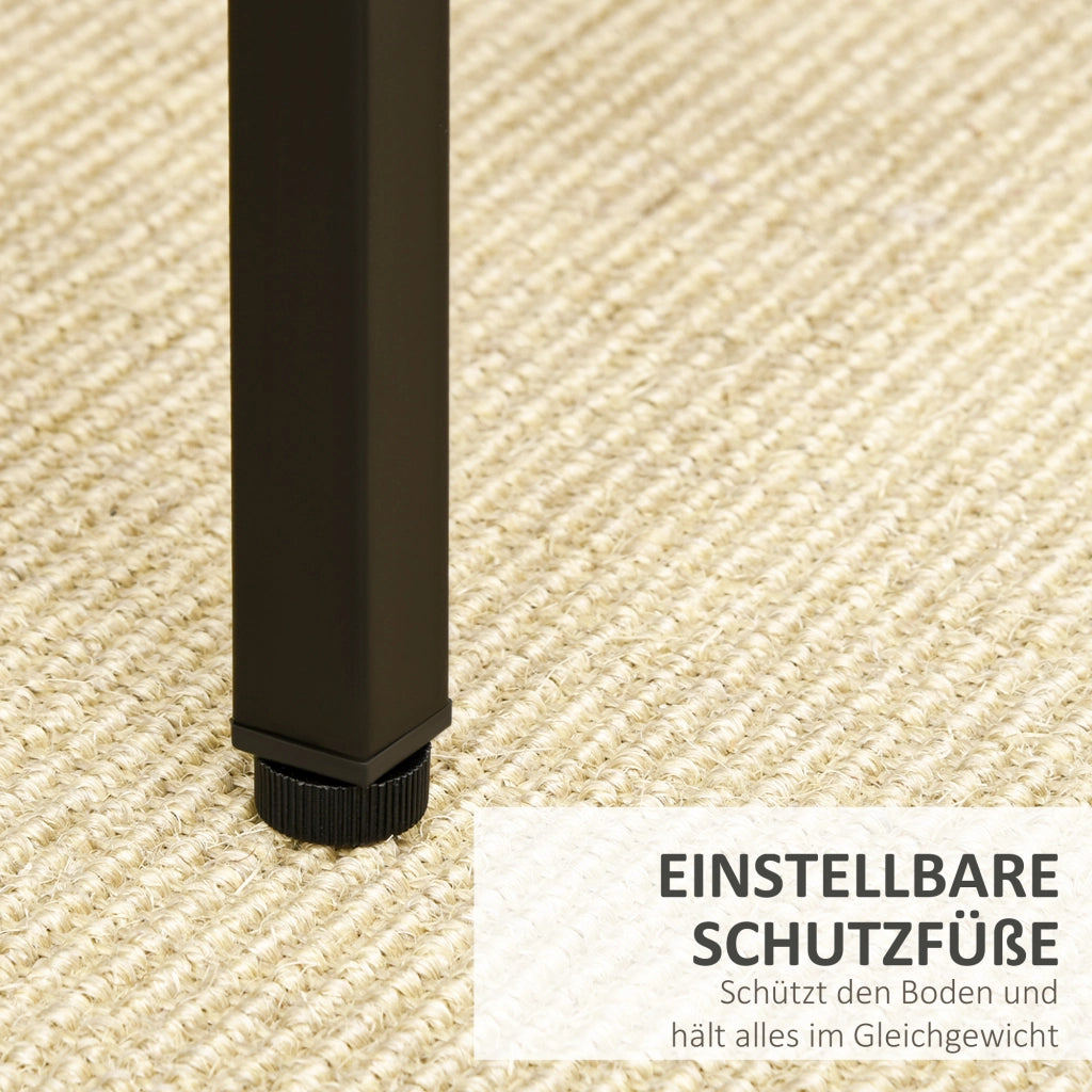 Set da bar, tavolo alto con 4 sgabelli, set da 5 pezzi per cucina, truciolato/acciaio, marrone rustico/nero, 100x60x88 cm