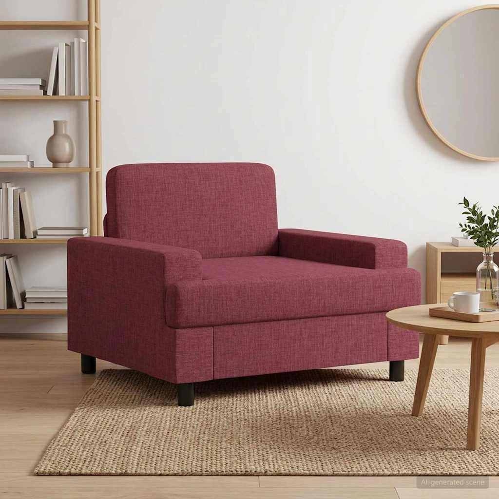 Poltrona Rosso Vino Tessuto 42043457