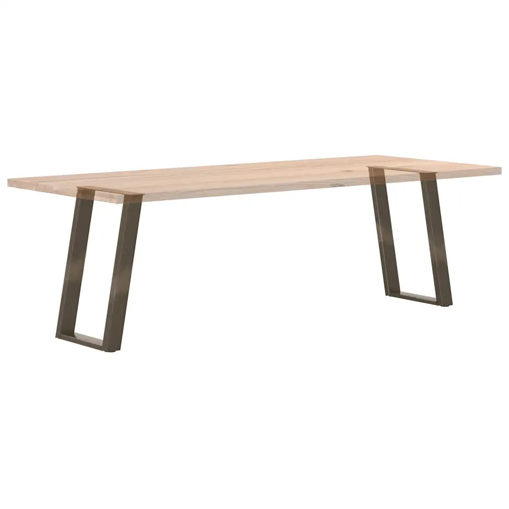 Gambe per tavolo da pranzo a forma di U 2 pz | Piede del tavolo in acciaio naturale 60x(72-73) cm