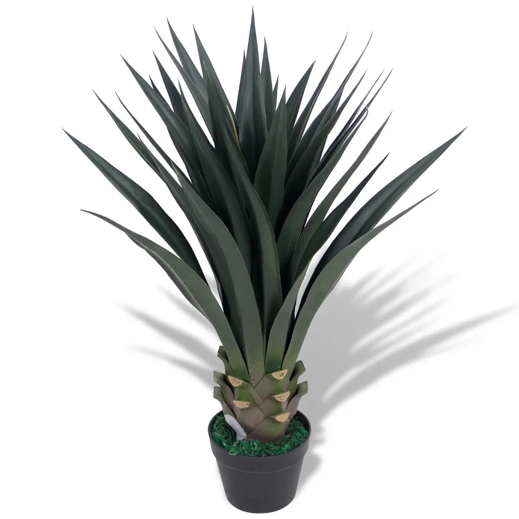 Yucca Pianta Artificiale con Vaso 85 cm Verde 244429