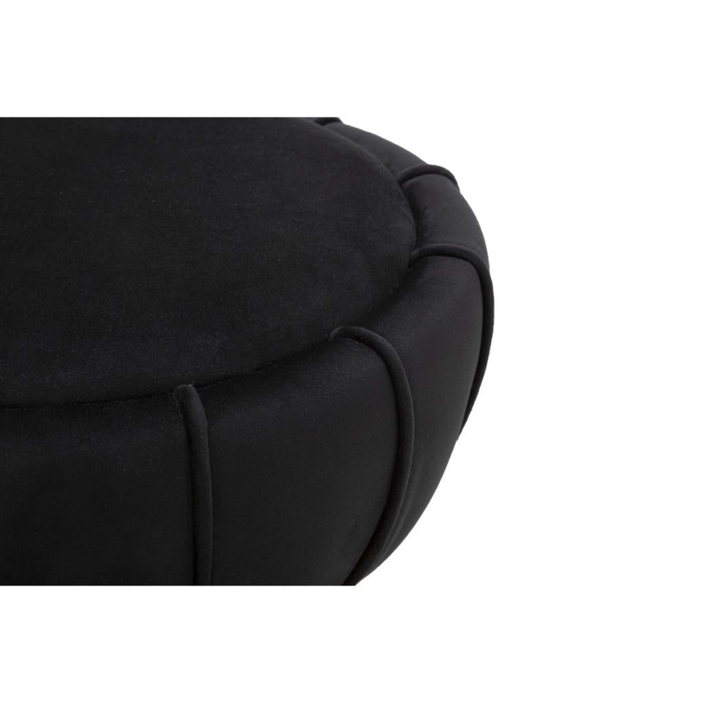 Pouf VKH360, Nero, Tessuto, 40x40x44 cm
