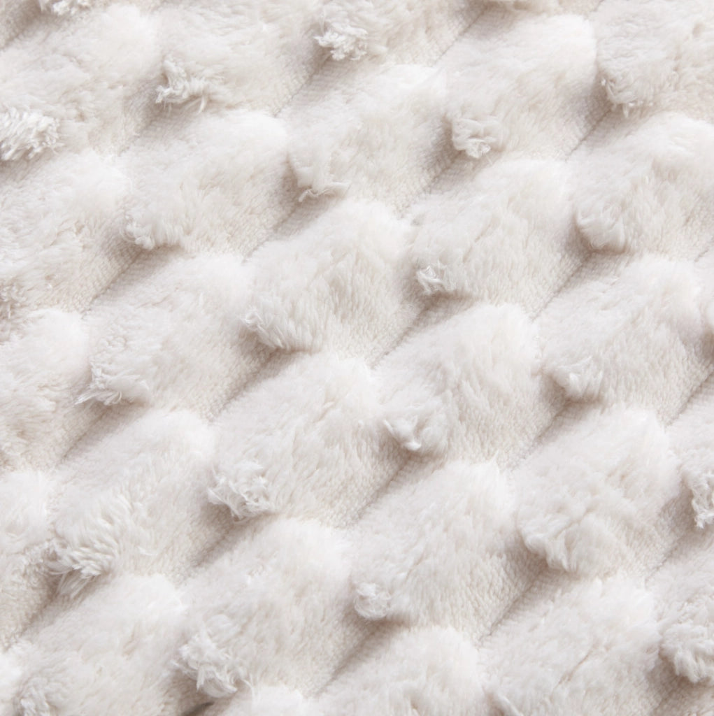 Poltrona singola imbottita con pouf, design a barile 360°, tessuto in pelliccia sintetica, dimensioni 130×115×103 cm, adatta a soggiorno e camera da letto
