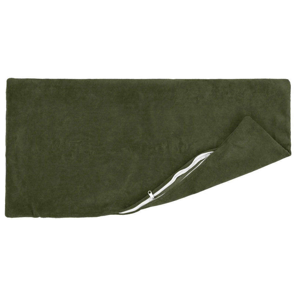 Cuscino con cuscino HEERLEN 2 pz Verde Fleece in microfibra 927438
