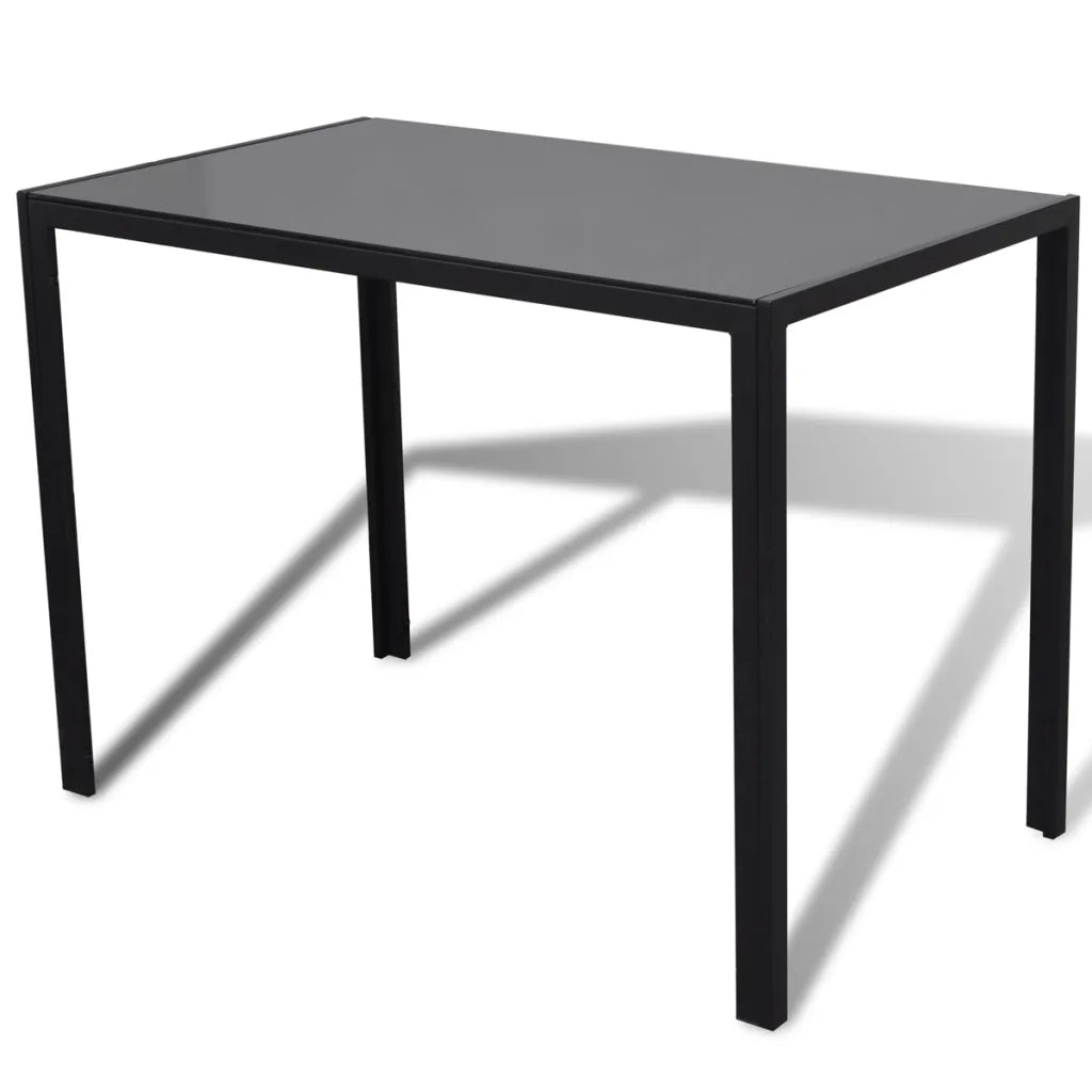 Set da Pranzo 5 pz in Pelle Artificiale Nero 275412