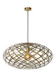 Lampada a sospensione Lucide Wolfram Ø65 ottone E27