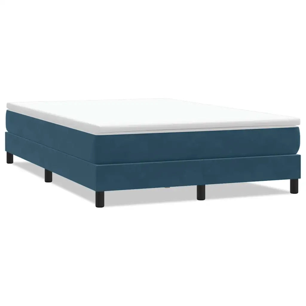 Giroletto a Molle senza Materasso-Struttura Letto Blu Scuro 140x210 cm Velluto